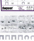 Universal Auto Body Shim Kit With Zinc Plated Shims In Three Eighths And One Half Inch Sizes, 152-Piece U and C Type