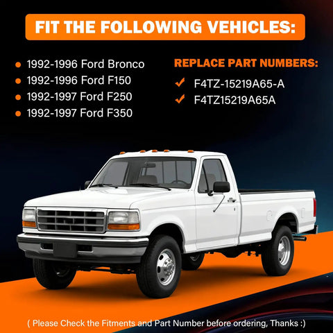 White Ford truck compatible with 1992-1997 models for Front Left Driver Side Door Latch Lock Assembly With Actuator Motor Cable Rod Kit