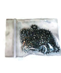 Number 8 external tooth lock washers, zinc-plated, 100-pack in plastic bag