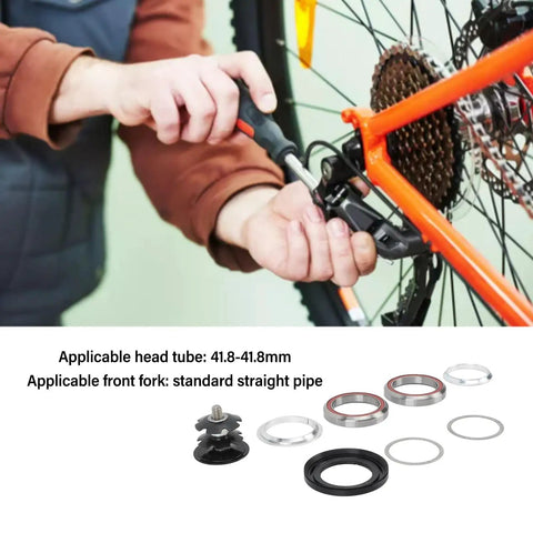 Ride Ready Aluminum Bike Headset Combo With Double Sealed Bearings CNC Machined Finish Rustproof Alloy Construction for smooth operation