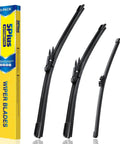 Beast Mode Waterproof Windshield Wiper Blades For Ford Explorer 2011 To 2024 Solid OEM Replacement set in packaging with three sizes.