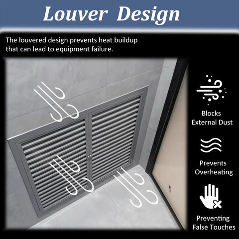 Super Heavy Duty Aluminum Louvered Access Panel Double Door Inspection Hatch For Ceilings Drywall Cabinets with louvered design.