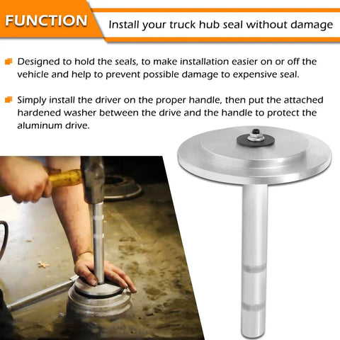 Truck Hub Seal Installer Kit For Class 7 And Class 8 Trucks And Trailers Pro Grade Multi Vehicle Tool installation demonstration