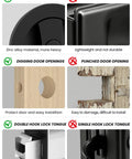 Comparison of zinc alloy vs stainless steel, digging openings vs punched, and double hook vs single hook features for door lock set.