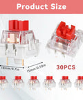 Red Switch Replacement Kit With 3 Pin Mechanical Keyboard Switches, Clicky Tactile Feedback For Crisp Typing, Dustproof And Durable