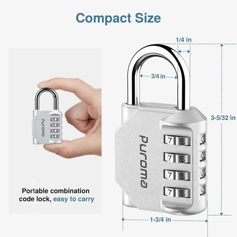 Two Pack 4 Digit Outdoor Waterproof Padlock For Locker Gym School Fence Toolbox Gate Case Hasp Storage Built Tough Zinc Alloy And Steel Lock With 10,000 Combinations