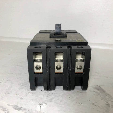 Dead Simple Bolt On 3 Pole 40 Amp 600 Volt Circuit Breaker with rugged steel frame, installed on a panel, showing front view.