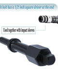 Shake And Break Pneumatic Bolt Breaker Set Featuring 3/8 And 1/2 Inch Square Drive Air Hammer Socket Adapter showing a 1/2 inch square driver.