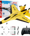 Beginner Friendly 2CH RC Plane Ready To Fly Hobby Glider With Luminous Yellow Strip Lightweight EPP Foam Easy Ground Roll Or Gentle Throw Takeoff Durable RC Aircraft For Beginners with remote and accessories
