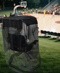63 Inch Mosquito Net Cover For Canopy Chair With Zipper Opening, overlooking a basketball court, chair not included