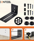 Sliding Barn Door Floor Guide Kit Two Pack With Bottom Adjustable Stay Roller For Smooth Quiet Operation Wall Mount System