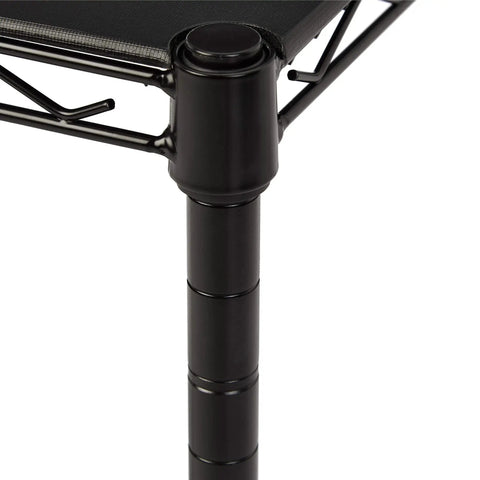 Rock Solid Heavy Duty 2 Shelf Stackable Steel Wire Rack With Tough Black Finish Badass Storage Cart For Tight Rooms Fast Assembly Home Organization Setup
