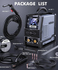 140 Amp 3 In 1 MIG Welder For Flux Core MIG Stick And Lift TIG 110V Portable Inverter Gasless Welder With Large LED Display
