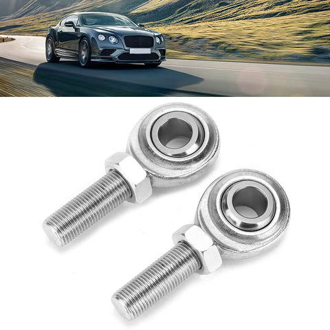Two Pack Heim Joint Rod End Kit 1/2-20 RH Thread Male Rod End Bearing With Hardened Steel Zinc Plated Finish Universal Fit For Automotive Suspension Machinery CNC Equipment Linkage Systems Power Transmission And Heavy Duty Off Road Projects for car suspension