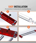 Installation steps for 60 Inch Router Sled For Large Slabs - Portable, Adjustable Slab Flattening Jig For DIY Woodworking