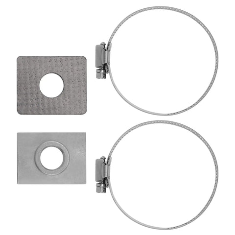 Oxygen Sensor Bung Kit With Heavy Duty Stainless Steel Band Clamp Weld On M18 X 1.5 Thread No Weld Installation, top view angle