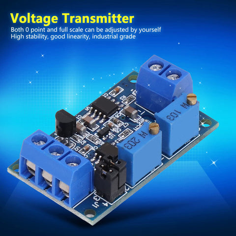Badass Reliability Current To Voltage Converter Industrial Module With Wide Voltage Range And Rock Solid Output For Smooth Signal Conversion And Straight Forward Install, showing adjustable voltage transmitter circuit board.
