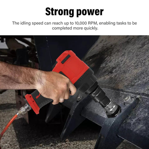 Professional 1/2 Inch Drive Air Impact Wrench With 1200 Newton Meter Torque 10000 Rpm being used on a machine bolt outdoors.