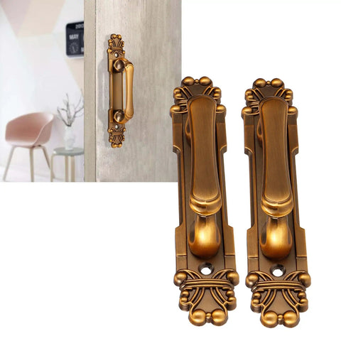 Two Pack Antique Door Pull Handle For Cabinets And Wardrobes European Style Zinc Alloy Vintage Drawer Pull For Closets Cupboards And Sliding Doors Metal Hardware