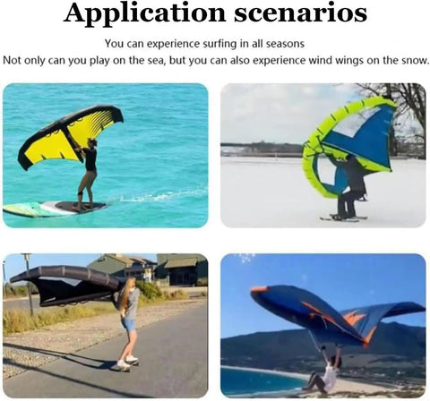 Inflatable Surf Wing With Pump For Wing Foil, Paddle Board And Hydrofoil in various outdoor environments, red variant