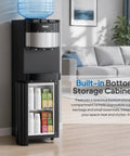 Top Loading Water Cooler Dispenser with Three Temperature Settings, 3L Cold Tank and 1L Hot Tank in living room