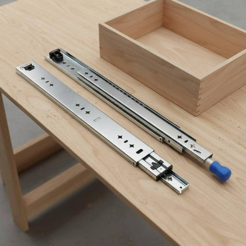 Beefy Drawer Slides Rails Thick Steel With Lock For Cabinets And RVs Smooth Full Extension Movement Industrial Grade 30 Cm