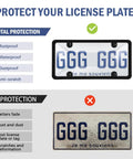 Two Pack Matte Clear License Plate Covers And Frames Set With Screws Caps For Front And Rear Cars ABS Plastic Corrosion Resistance