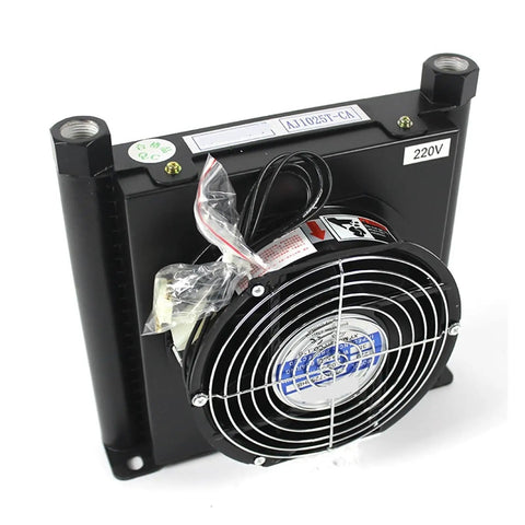 Heavy Duty Oil Cooling Heat Exchanger With 25 Liters Per Minute Flow, Industrial Oil Radiator Air Cooler For CNC Hydraulic Systems, 1.35KW Cooling Capacity, Reliable AC220V Cooling Solution For Heavy Machinery Workhorse