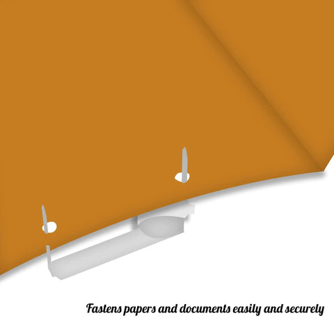 Hella Solid Self Adhesive Prong Fastener Bases Two Inch Capacity Heavy Duty Steel File Clip Holders with document secured.