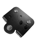 3D Printer Extruder Backplate for Anet I3 Series, X Axis Fixing Panel, 2.5mm thick sheet metal, front view with adjustable pulley
