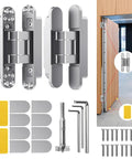 Sleek Six Inch Hidden Door Hinges For Clean Concealed Doors And Invisible Wall Panels With Premium Seamless Hardware and Easy Install Setup.