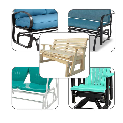 Beefy Bearing Arm Bracket Replacement Kit For Glider Rocker Parts Eight Piece Set, Heavy Duty Rustproof Steel With Galvanized Coating, Weather Resistant Hardware Built To Endure Sun And Humidity on glider chairs