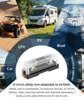 ANL Fuse Block With 35mm DIN Rail Mount And Two 300A 32VDC Fuse Holders for various vehicles and applications