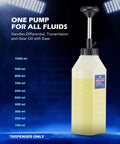 1L Hand Fluid Transfer Pump With 39 Inch Silicone Hose for engine oil and lubricants, featuring measurement markings
