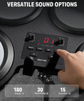 Beat Go Portable Electronic Drum Set With Training Lessons For Beginners control panel and buttons