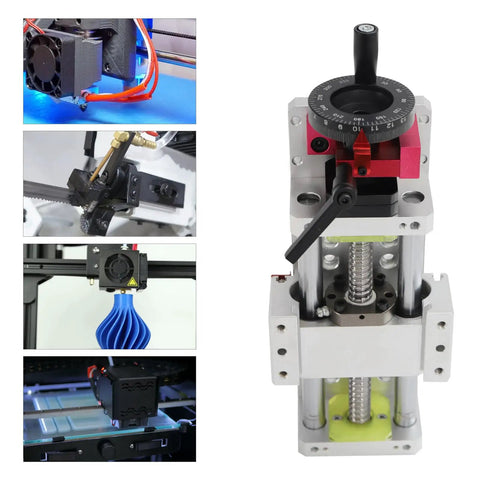 Beefed Up 100mm Linear Stage Actuator With 1605 Ballscrew And Dual Optical Axis Rail Guide Manual Slide Stage With Ruler For CNC Router Controller High Precision Repeatable To 0.05mm Supports 30 Kg Horizontal Load, 100mm travel stage for CNC and 3D printer