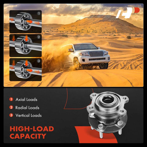 Two Rear Wheel Bearing And Hub Assembly For Ford Escape 2013 2019 And Lincoln MKC 2015 2019 AWD Only With 5 Lug Heavy Duty Set Direct Fit Replacement