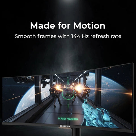 Curved 49 Inch Ultrawide Gaming Monitor For Game Night Vibes With 32 By 9 3840x1080 Resolution 144Hz Refresh 3ms HDR400 Adaptive Sync USB C 65W HDMI DisplayPort PBP PIP KVM 1800R Curvature American Seller