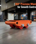 Set Of Four Heavy Duty Machinery Mover Skates With 360 Degree Swivel For Industrial Machines, beefy carbon steel moving skates under CNC