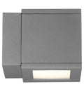 Rubix LED Outdoor Wall Light Fixture Dark Sky Friendly Single Light 3000K Warm White Brushed Aluminum viewed from below