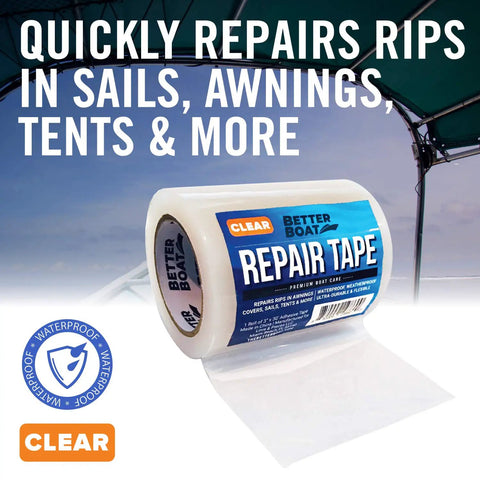 Heavy Duty Clear Patch Tape For Fabric And Vinyl 30 Ft Long 3 In Wide Peel And Stick No Fuss Quick Fix Weatherproof Repair Tape