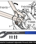 DIY Ready Pro Grade Camshaft Locking And Timing Tool Kit with wrench T10172 for VW Audi engines diagram
