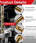 M6 X 1 Spiral Point Tap And 5mm Twist Drill Bit Set Pro Grade details with universal shank and M35 HSS-Co material.