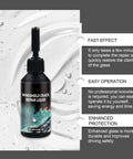 Premium Windshield Crack Repair Kit For Quick Glass Fix bottle with descriptions of fast effect, easy operation, and enhanced protection.