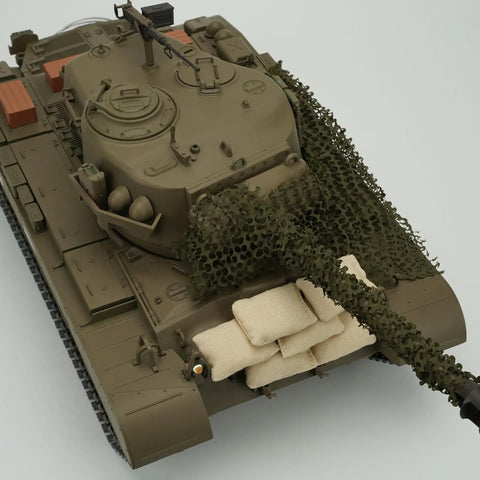1 To 16 Scale Remote Control US M26 Pershing Tank Modified Edition With Upgraded Metal Tracks, Top View, Realistic Details