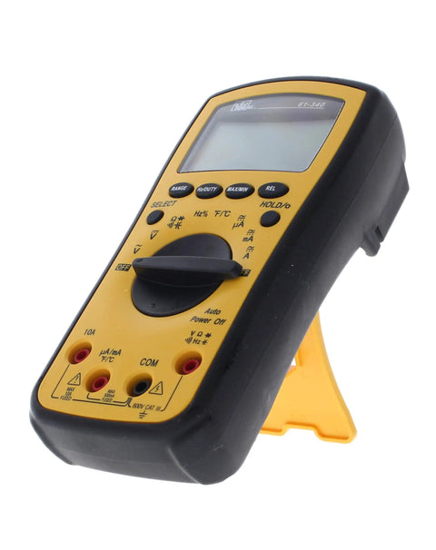 Test Pro Digital Multimeter With TRMS Temperature Capacitance Hz Backlit Display CAT III 600V on stand