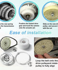 Washer Pulley Clutch Kit And 21 Inch Drive Belt Replacement For Whirlpool Kenmore Maytag with installation guide