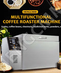 Electric Drum Coffee Roaster For Home And Small Business With Large Capacity Roasts Beans And Nuts Like Peanuts Cashews Chestnuts Even Roast Simple Temperature Control Durable Industrial Style Coffee Roaster Machine