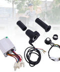 500W Brushed Motor Speed Controller Kit With Aluminum Alloy Throttle Grip Set For Electric Bikes Trikes And Motorcycles 12V