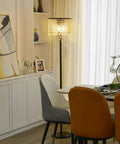 Dope Black Crystal Floor Lamp With Three Lights, Tall Pole Modern Minimalist Style For Living Room Bedroom Office